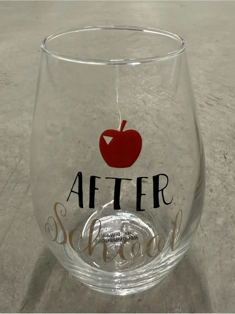 After School Stemless Wine Glass